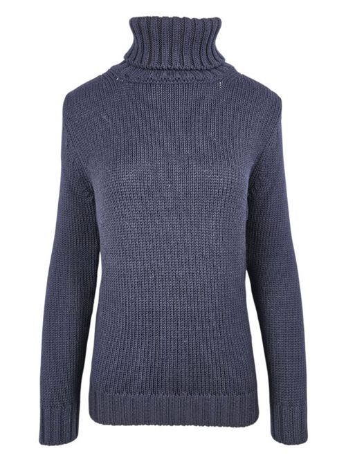 maglia donna lana dolcevita blu Base Milano | B2117-1700852